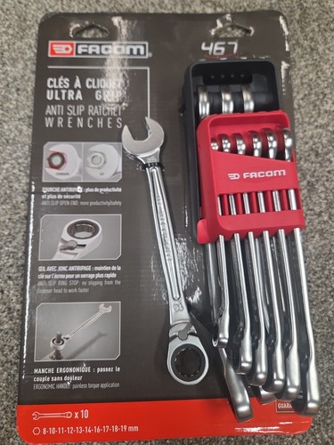 Facom 10pc anti slip ratchet - facom,